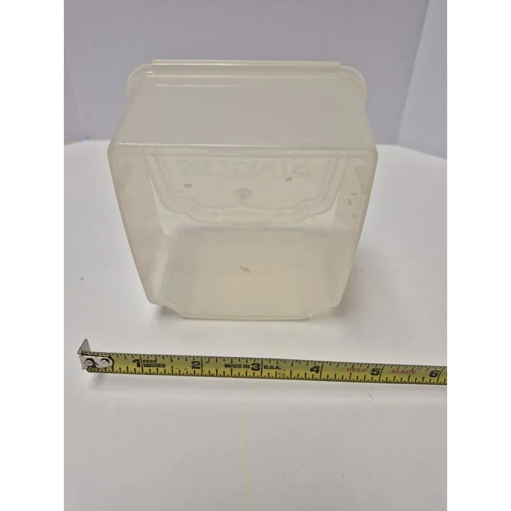 Vintage Clear Plastic Kraft Singles Cheese Container Snap Close Lid